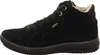 A side view of a black suede boot with laces and a fur lining. Anteprima dell’immagine prodotto
