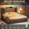 INONEFT Posteľ s pružinovým matracom 140x200 cm s LED/USB, Náhľad obrázku produktu 3
