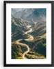 Gerahmtes Poster - Schwarzer Rahmen - Berge Weg Wald - Produktbild-Vorschau 1