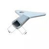 A close-up of a white chimney door key with dimensions indicated. Anteprima dell’immagine prodotto