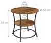 Relaxdays bijzettafel, met 2 plateaus, hoogte x diameter: Productafbeelding-voorbeeld 4