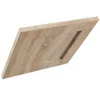 A single kitchen countertop piece with a wood grain texture, shown from a diagonal angle against a white background. Produktbild-Vorschau