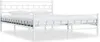 vidaXL Cadre de lit blanc métal 200×200 cm Voir les images du produit 7