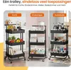 Goliving Küchenwagen auf Rollen – Servierwagen – Haken und Produktbild-Vorschau 9