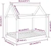vidaXL Letto per cani grigio 101x70x90 cm in legno di pino Anteprima dell’immagine prodotto 7