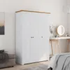 vidaXL Kleiderschrank 3-Türig Weiß 118×50×171,5 cm Kiefer Produktbild-Vorschau 2
