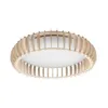 A round, beige ceiling light with a wooden slatted shade and a white diffuser. Náhľad obrázku produktu