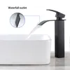 Auralum MAX Wasserhahn Bad Schwarz,Wasserfall Produktbild-Vorschau 4