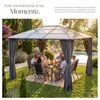 tectake® Gartenpavillon Hardtop Polycarbonatdach 3 x 4 m Produktbild-Vorschau 6