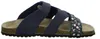 Dunkelblaue Bio Pantolette mit floralem Muster, Schnalle Produktbild-Vorschau 4