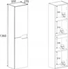 RODAN | Armoire haute de salle de bains - Noir - 136 cm - Voir les images du produit 7