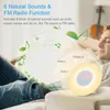 Budzik świetlny z symulacją wschodu i zachodu słońca, zegar Podgląd zdjęcia produktu 2