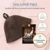 LoWell Saunahut aus Filz – Motiv Braun – für Damen und Produktbild-Vorschau 7