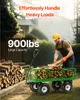 SucceBuy oceľový záhradný vozík, nosnosť 900 lbs, vozík pre Náhľad obrázku produktu 2