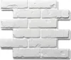 A close-up, straight-on view of white brick wall panels. Produktbild-Vorschau