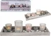 GiftyCity Dřevěná dekorace na svíčky s doplňky, 4 kusy Náhled obrázku produktu 7
