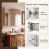 Koonmi Badezimmer Spiegelschrank 100 x 66 cm Silber, Produktbild-Vorschau 7