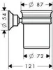 Zahnputzbecher AXOR MONTREUX Wandmontage brushed nickel Produktbild-Vorschau 3
