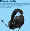 A black headset is shown against a light blue background, with text listing compatible models. Produktbild-Vorschau
