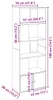 vidaXL Bücherregal Schwarz 70x36x189 cm Holzwerkstoff Produktbild-Vorschau 8