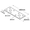 Piastra forata 180 x 65 x 2,50 mm Connettore piatto Anteprima dell’immagine prodotto 4