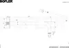 Technical drawing with dimensions of a plumbing fixture. Produktbild-Vorschau