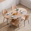 Mondeer Table de cuisine pliante avec 2 étagères et Voir les images du produit 2