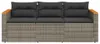 vidaXL Gartensofa mit Kissen 3-Sitzer Grau Poly Rattan Produktbild-Vorschau 4