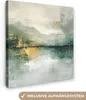 MuchoWow® - Leinwandbilder - Grün - Modern - Abstrakt - Produktbild-Vorschau 1