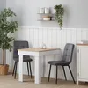 Homestyle4u 2761, Essgruppe mit 2 Stühlen Weiß Holz Eiche Produktbild-Vorschau 1