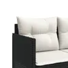 vidaXL Sonnenliege mit Kissen Schwarz Poly Rattan Produktbild-Vorschau 7