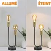 ZMH Lampe de table Vintage Lampe de chevet 2 flammes E27 Voir les images du produit 5