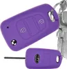 Auto Schlüssel Hülle Silikon Schutz Cover Lila kompatibel Produktbild-Vorschau 1