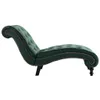 Grüne Samt Chaiselongue mit Knopfpolsterung, ergonomisches Produktbild-Vorschau 4