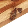 A close-up, abstract view of a wooden surface with prominent grain patterns and a natural knot. Produktbild-Vorschau