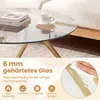 Stolik kawowy COSTWAY, stolik szklany z hartowanego szkła i Podgląd zdjęcia produktu 5