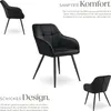 tectake® Esszimmerstuhl Marilyn gepolstert, in Samtoptik, Produktbild-Vorschau 3