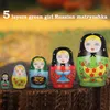 5 sztuk rosyjskich matrioszek, tradycyjne drewniane, Podgląd zdjęcia produktu 5