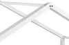 Close-up view of the white wooden frame of a house-shaped bed, showing the joint construction. Náhľad obrázku produktu