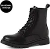 A black lace-up boot is shown against a white background. Produktbild-Vorschau
