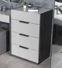 Grau-Weiße Edle Kommode Schlafzimmer Designer Holz Produktbild-Vorschau 3