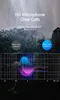A marketing image showing a graph of sound frequencies and text about microphone clarity. Produktbild-Vorschau