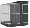 vidaXL Voliéra s nadstavcom strieborná 209 x 203 x 216 cm Náhľad obrázku produktu 1