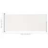 vidaXL Markiza boczna wysuwana 180x500 cm kremowa Podgląd zdjęcia produktu 14