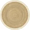 Tapis ronds en jute Mrcarpet Nature/Blanc avec marque de Voir les images du produit 2