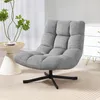 HOMCOM Fauteuil, draaibaar, loungefauteuil met brede Productafbeelding-voorbeeld 2