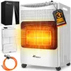 TRESKO® 4200 Watt Gasheizer weiß inkl. Gasdruckregler Produktbild-Vorschau 1