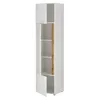 Stauraumschrank 200cm hoch, weiß mit Eiche, CRISP-61 Produktbild-Vorschau 2