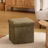 Pufa składana ARUM sztruksowa 38 x 38 x 38 cm Podgląd zdjęcia produktu 2