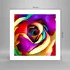 Poster - Poster ohne Rahmen - Blume Farbe Rose - 40x40 cm - Produktbild-Vorschau 4